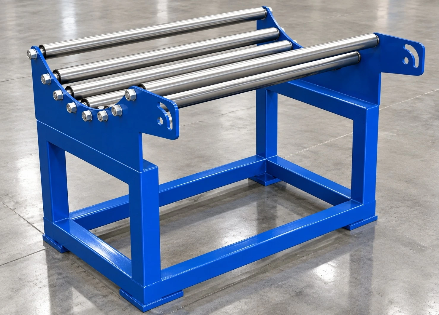 Rack com roletes para rolos de correia
