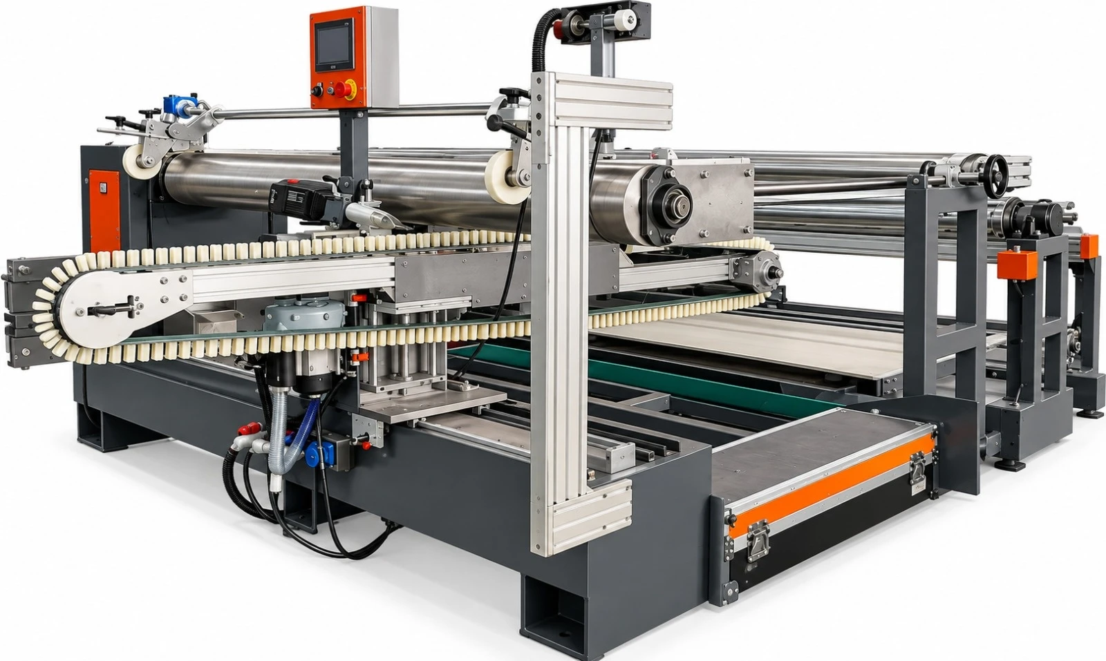 Soldadora de guias/abas laterais QB2000S-3000S, render do equipamento