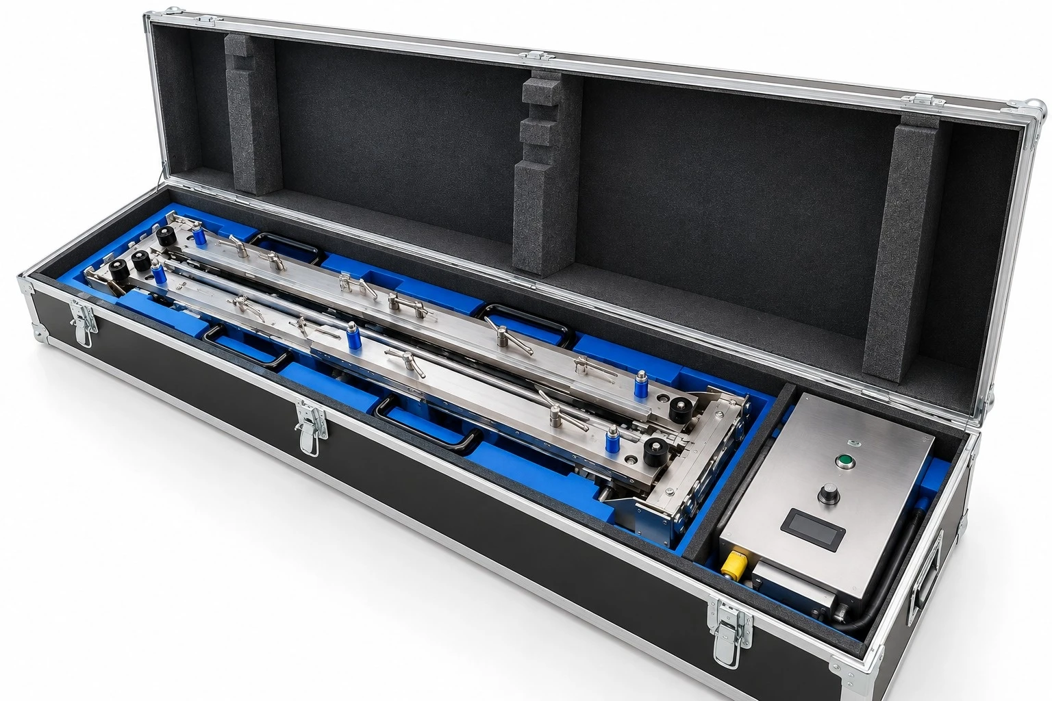 Máquina de emenda homogênea PD600-1200 na maleta (flight case)