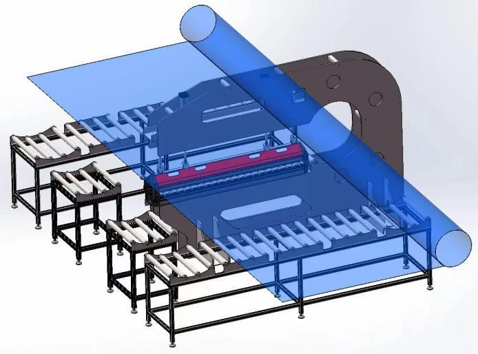 Rack de apoio da correia para emenda longitudinal (opcional)