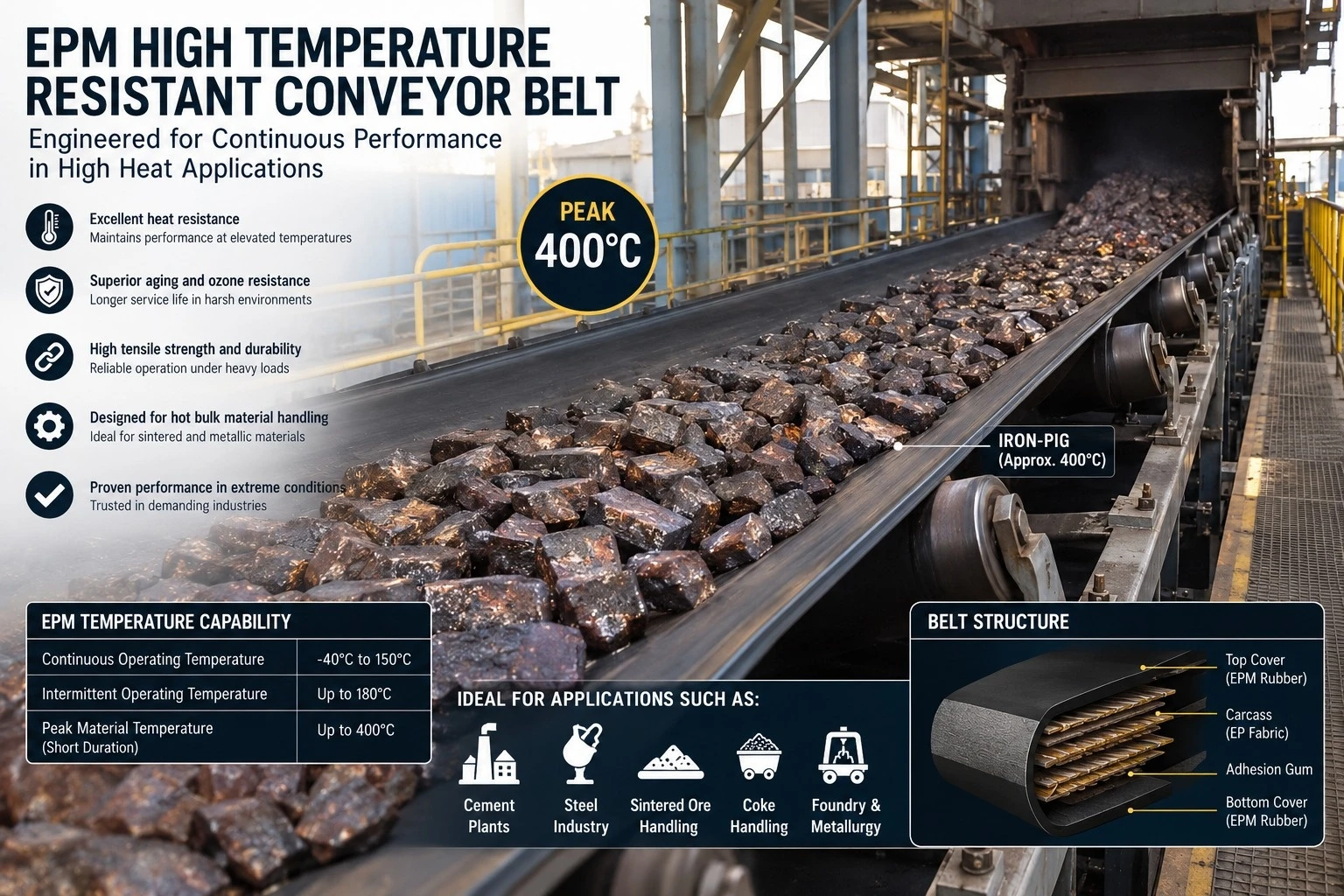 High-Temperature Resistant Conveyor Belt