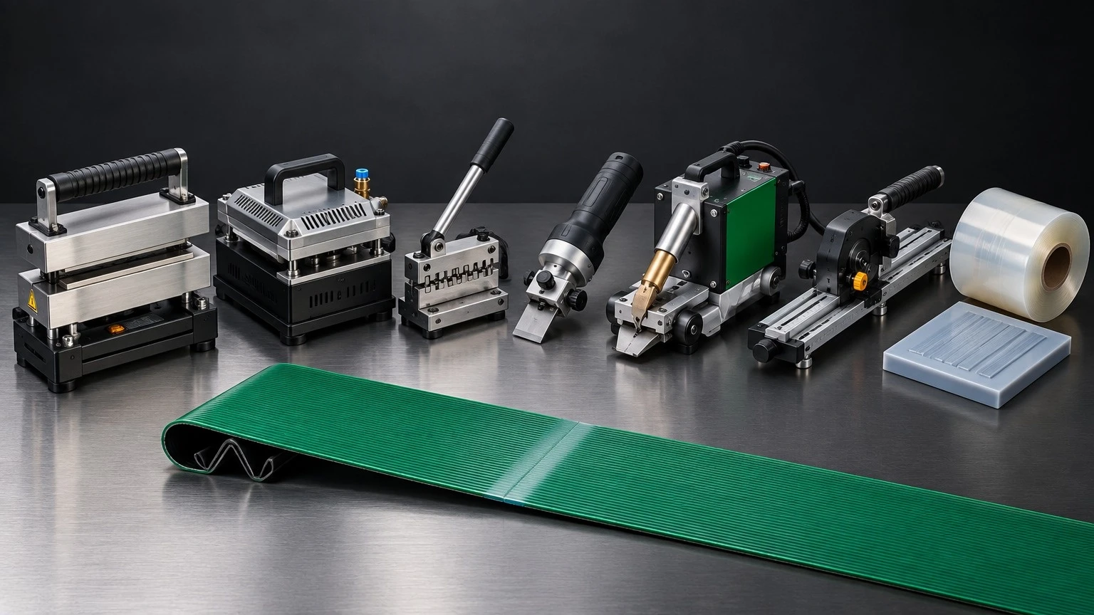 Equipamento portátil de emenda de correias PVC/PU